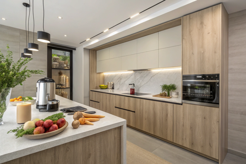 extracteur de jus dans une belle cuisine moderne
